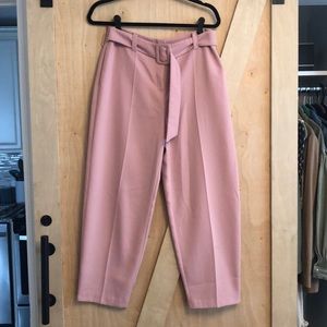 Pink Topshop Trousers with Belt
